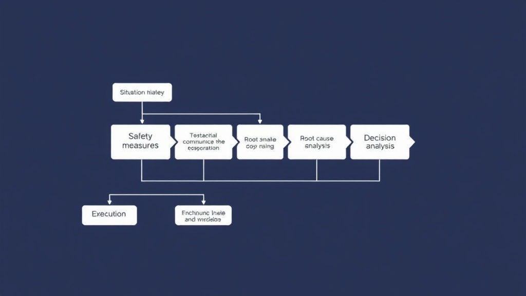중단 발생부터 처리 완료까지의 절차적 단계를 나타낸 도표